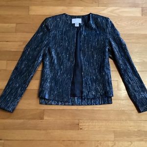 H & M Sparkle Blazer Black Silver Size 4. Bling glam